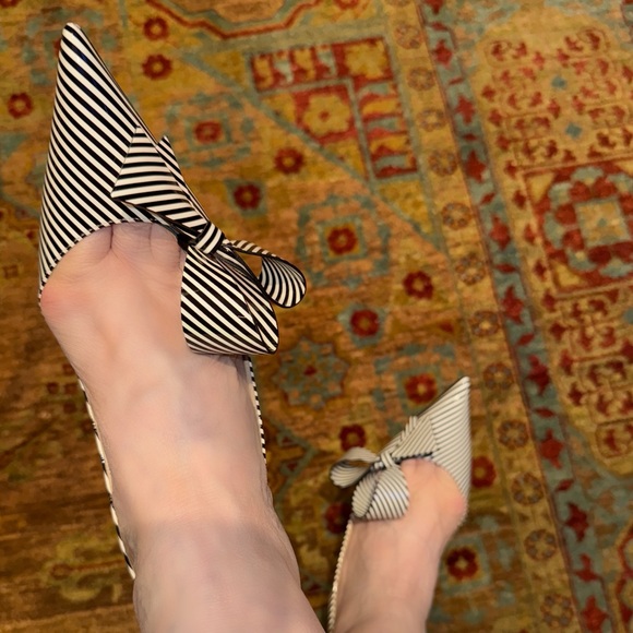 Christian Louboutin Shoes - Christian Louboutin Black and White Patent Leather heel with bow size 39.5
